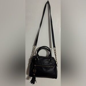 Michael Kors Knox Black Pebbled Leather Satchel